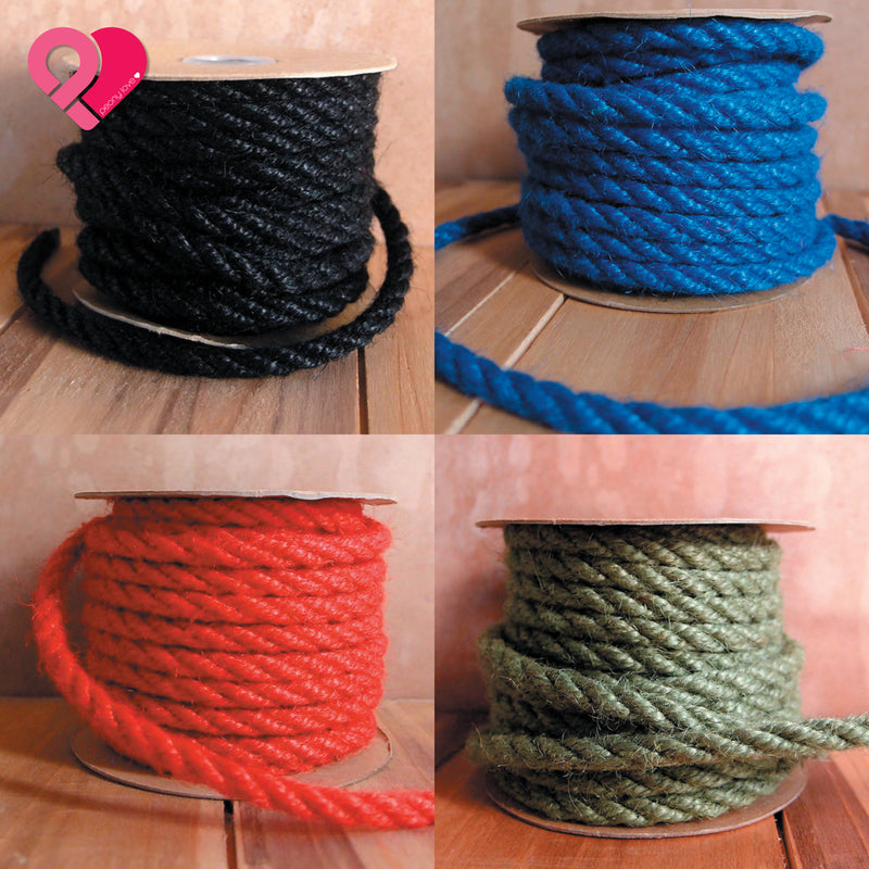 Natural Jute Cord  Colorful & Dyed, Refined & Silky Soft, 6mm