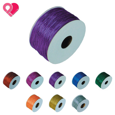 Purple Metallic Tinsel Cord String Sewing Thread Spool Jewelry Beading