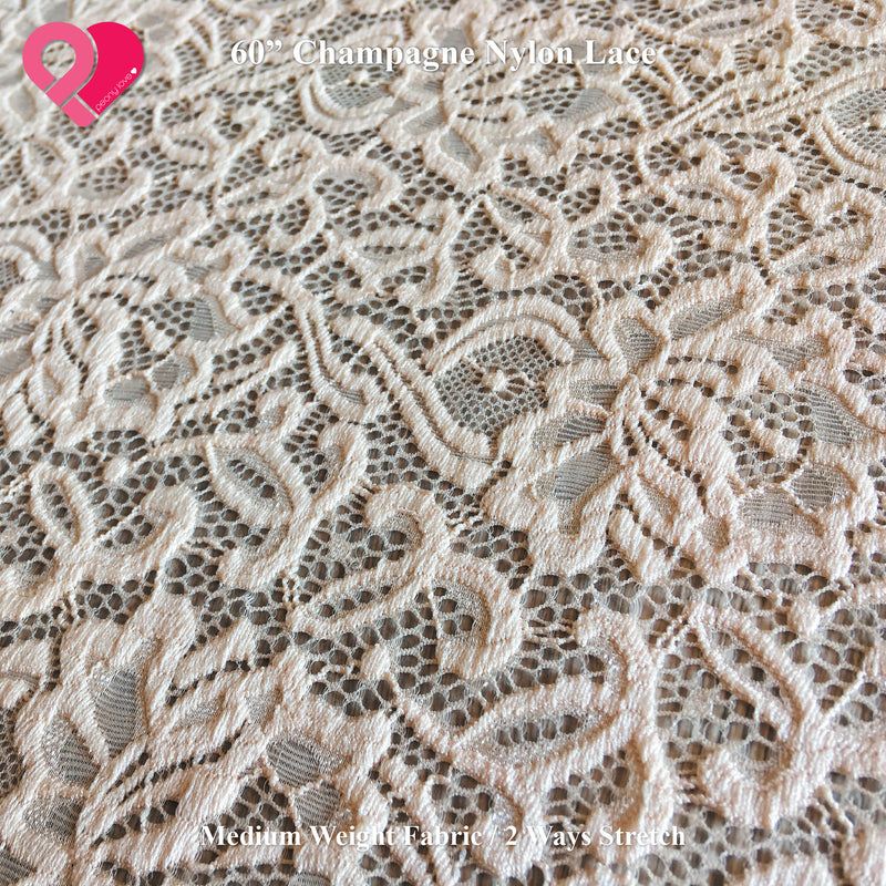 60" Scalloped Stretch Lace