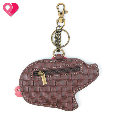 Chala Handbags Pig Vegan Leather Key Fob