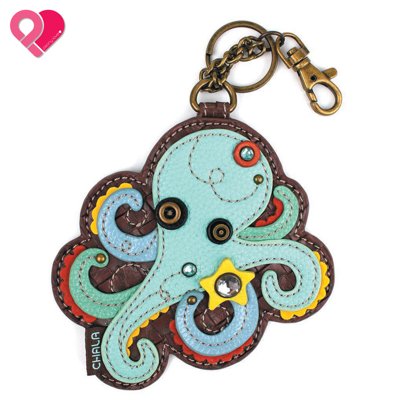 Chala Handbags Vegan Leather Octopus Coin Purse