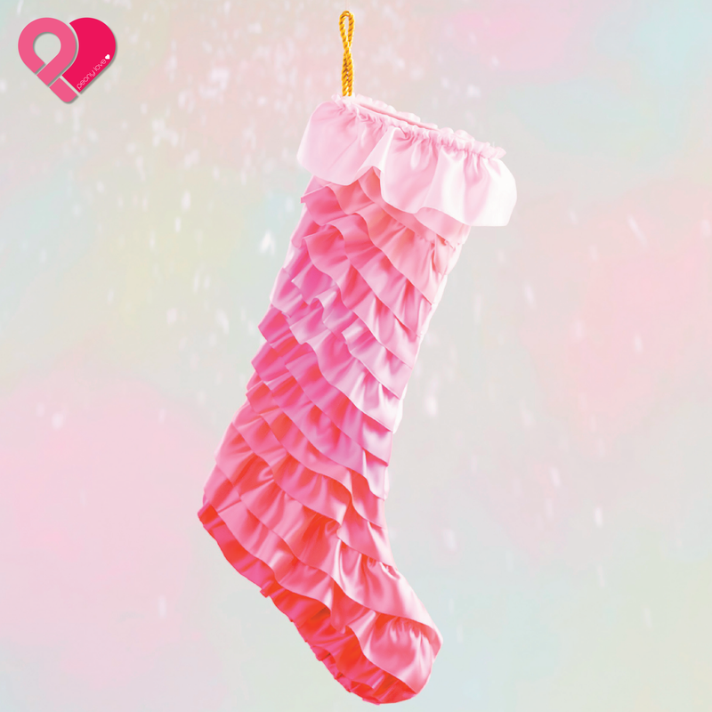 Pink Ruffled Stocking