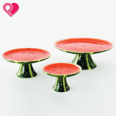 Watermelon Pedestal Plates